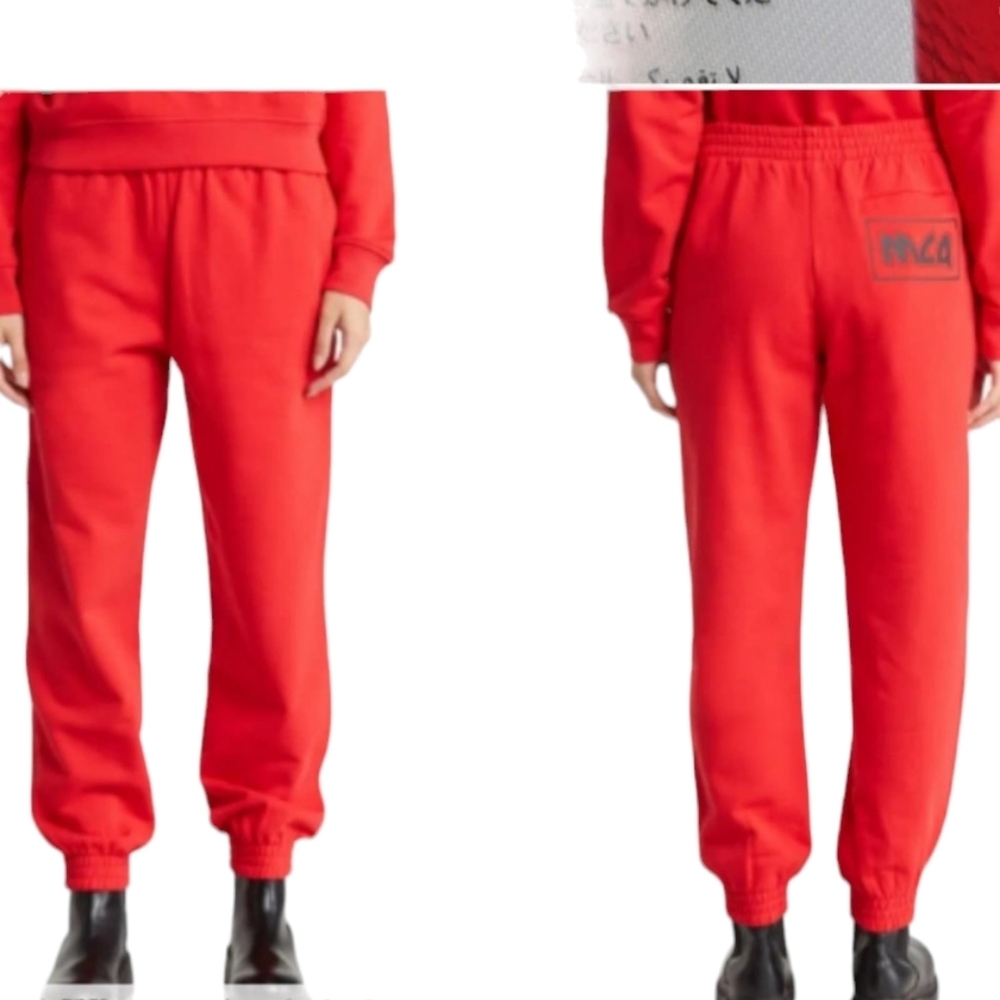 McQ Metal Logo Red Regular Fit Sweatpants...Size Large
